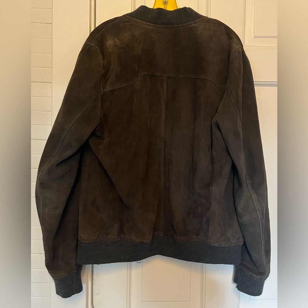 All Saints Brown Suede Bomber - Picture 3 of 5